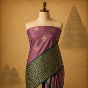 Elegant dusty-rose luxury slub cotton