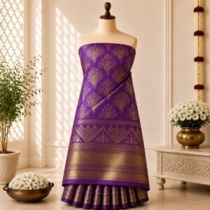 Royal Purple Zari Brocade Saree