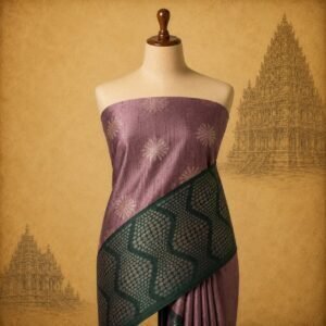 Elegant dusty-mauve luxury slub cotton