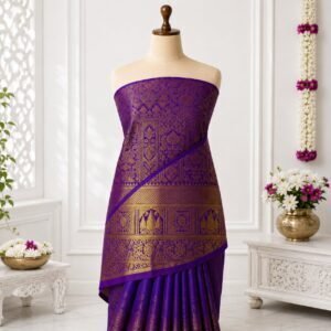 Royal Purple Heritage Zari Brocade Saree