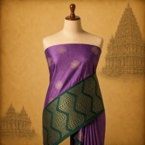 Elegant royal-purple luxury slub cotton