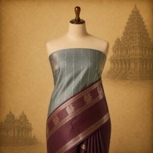 Graceful grey saree vaira oosi Luxury Saree